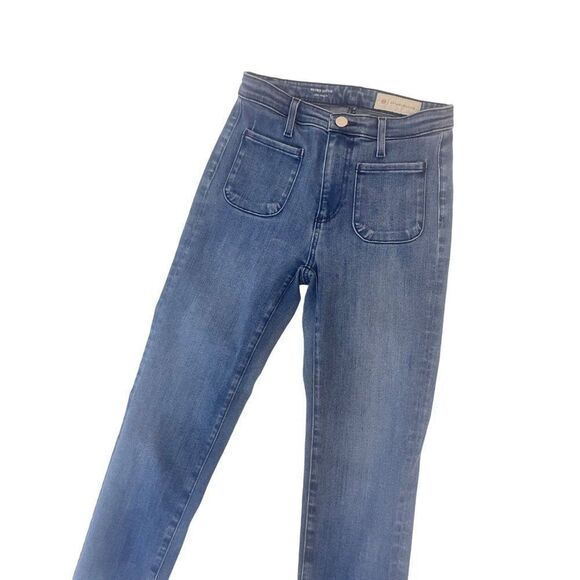 Anthropologie AG Retro Stevie High Rise Skinny Ankle Jeans Patch Pockets 25 R - Picture 5 of 8